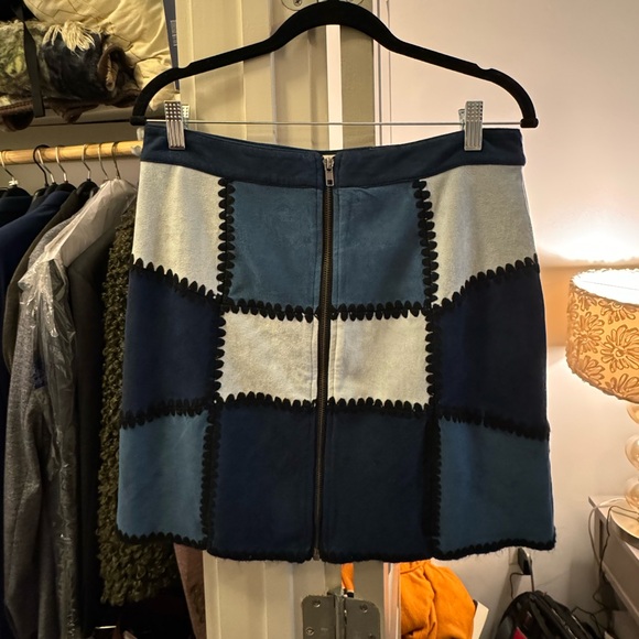 Sugar lips patchwork suede skirt - Picture 3 of 6